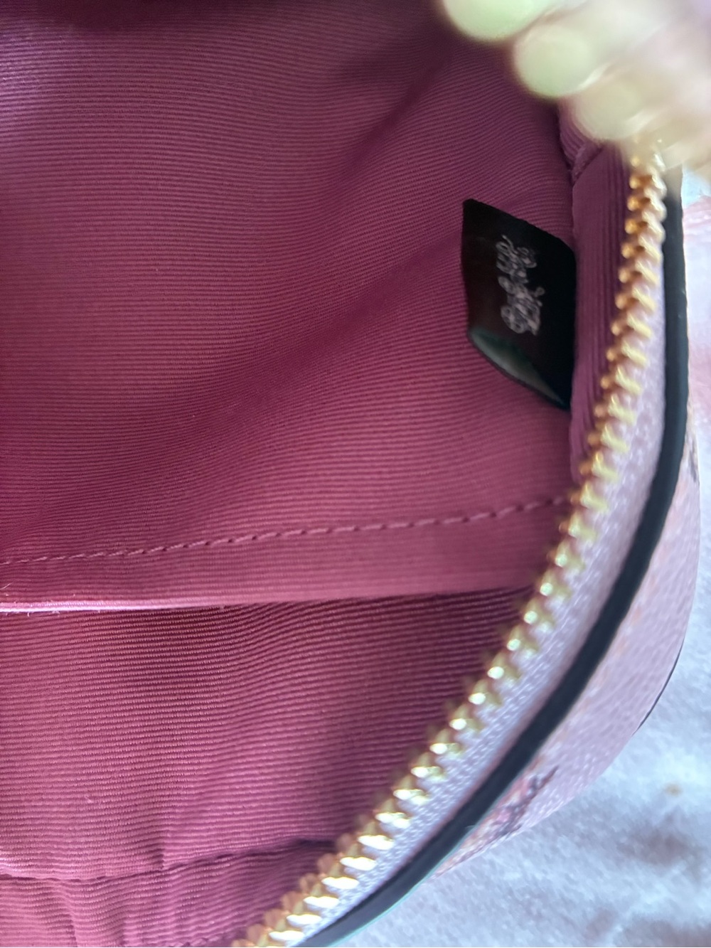 Coach Pink Butterfly-Print Crossbody Bag with Gold Hardware - Picture 4 of 12